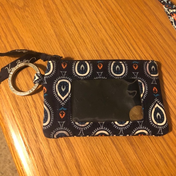 Vera Bradley Blue Spade ♠️ Lanyard & ID Holder - Picture 2 of 4